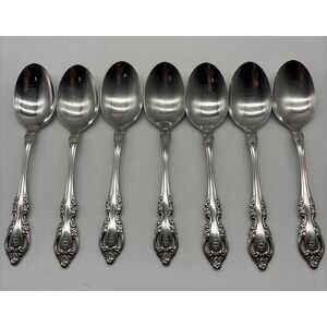 7- Oneida Michelangelo community stainless Flatware soup spoon